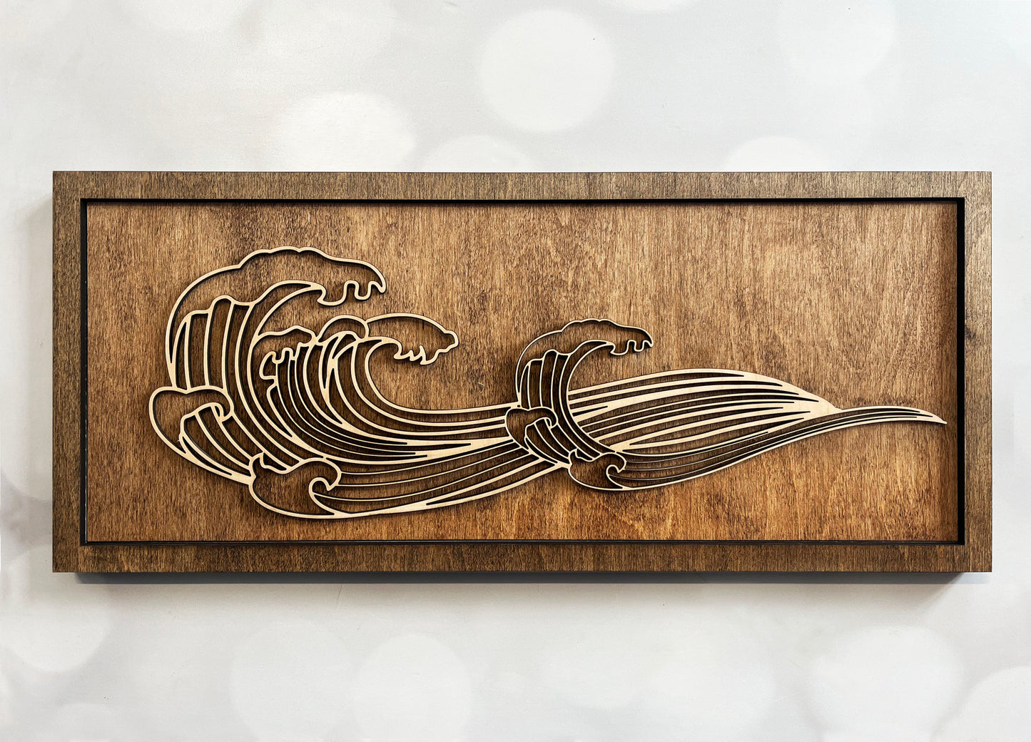 Beach Doodle Wall Art – Minimalist Wooden Coastal Decor