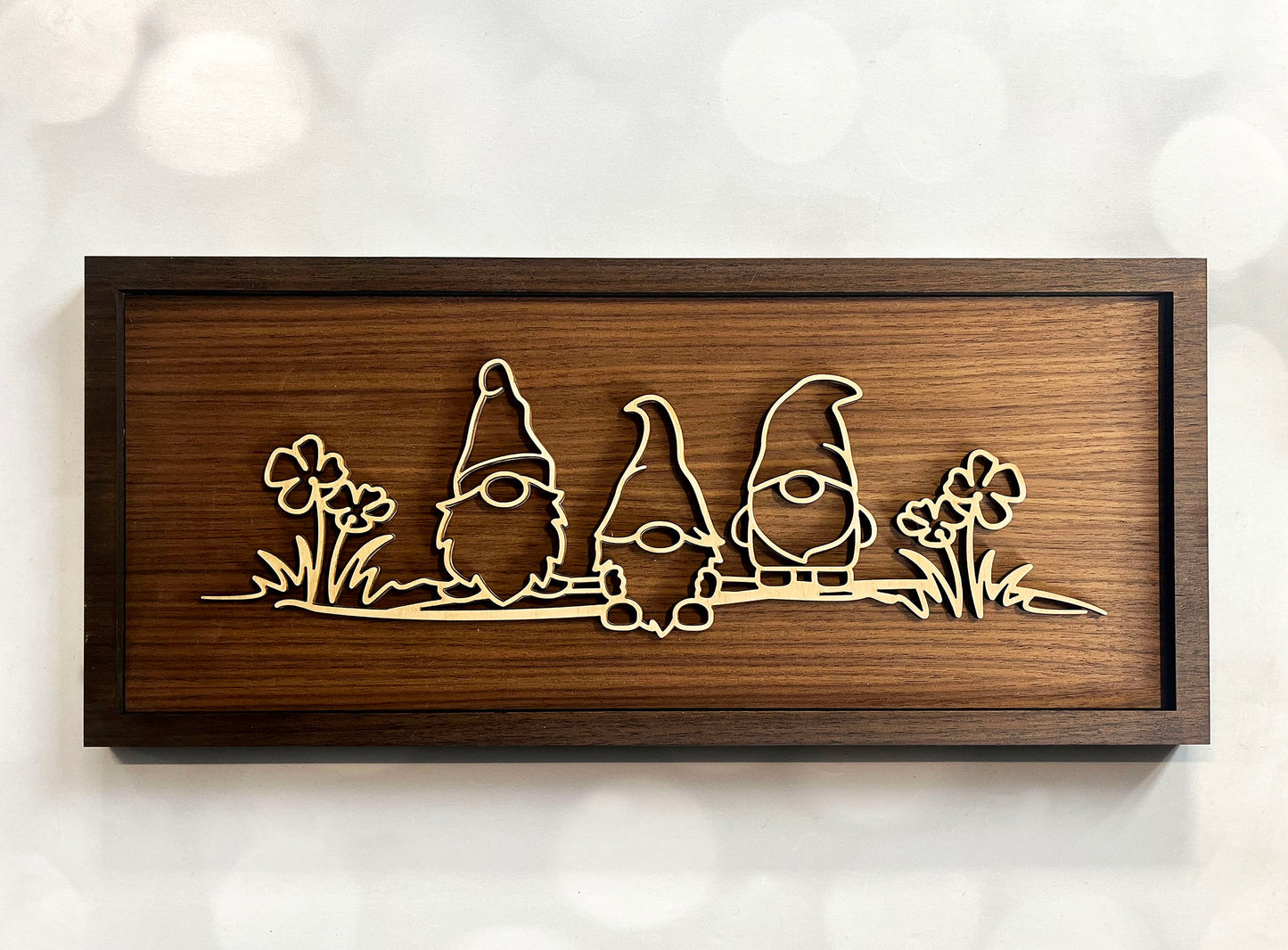 Fantasy Doodle Wall Art – Whimsical Wooden Line Art