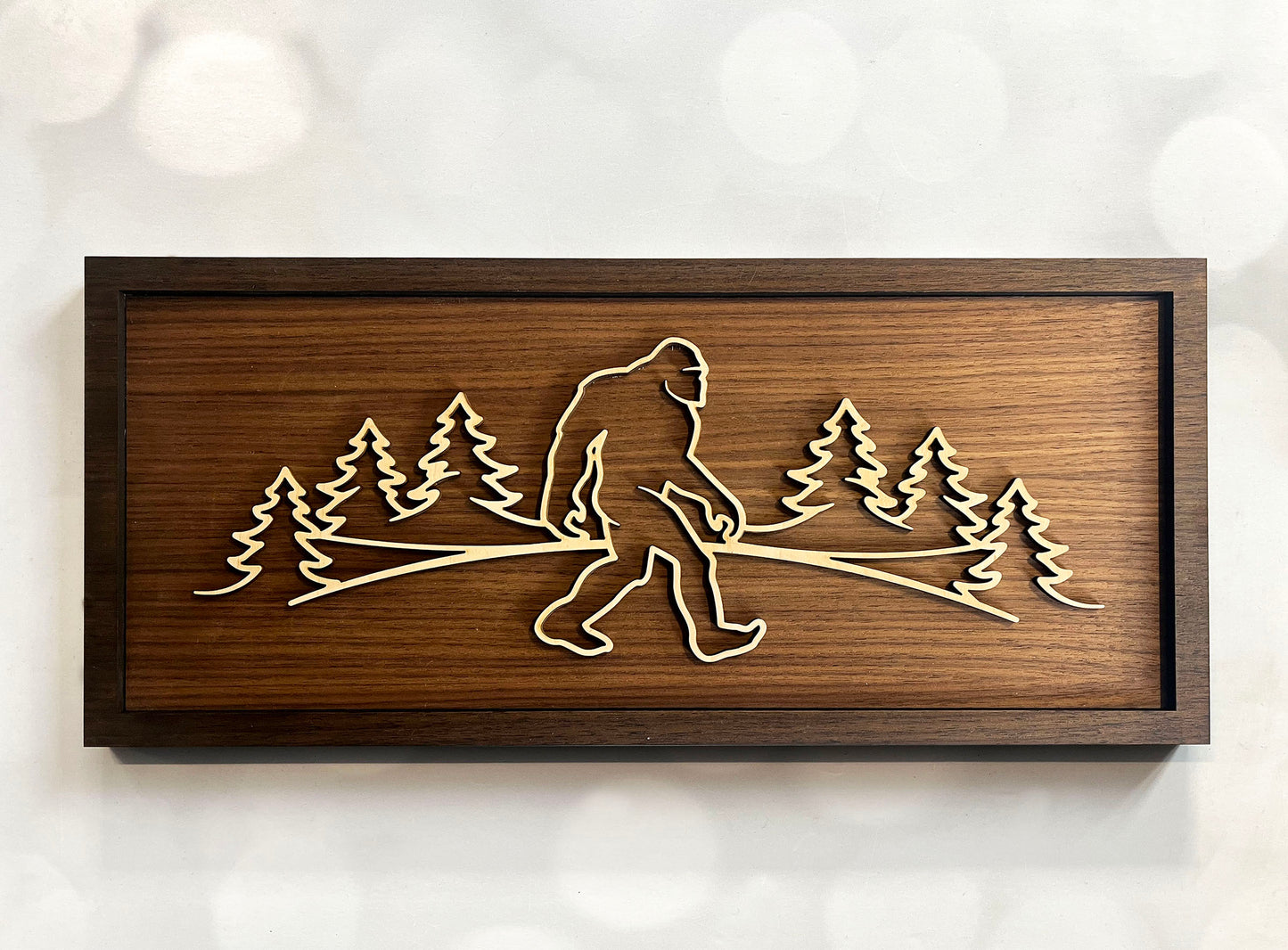 Fantasy Doodle Wall Art – Whimsical Wooden Line Art