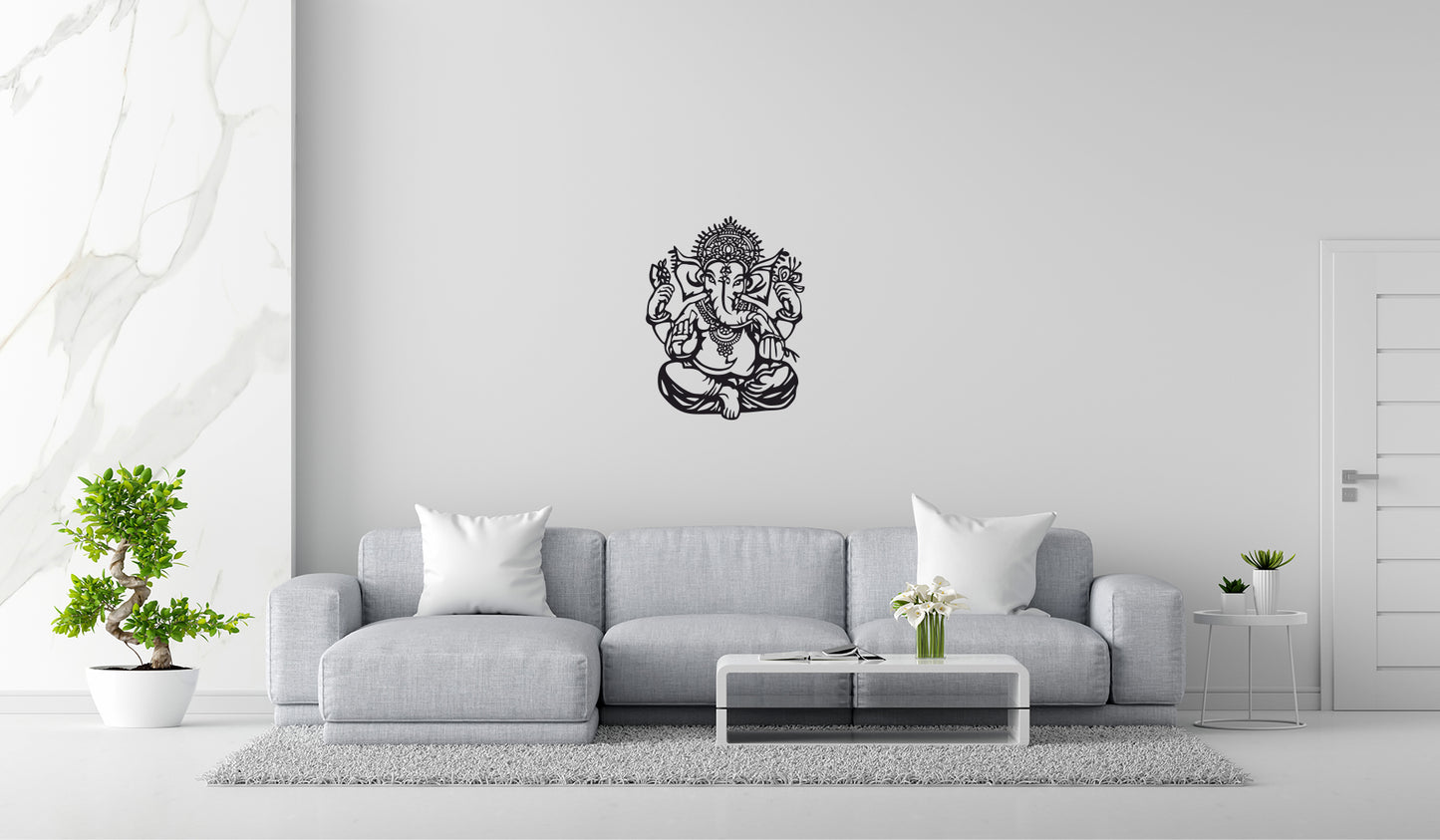 Sacred Ganesha Wall Art – 3mm Black Acrylic