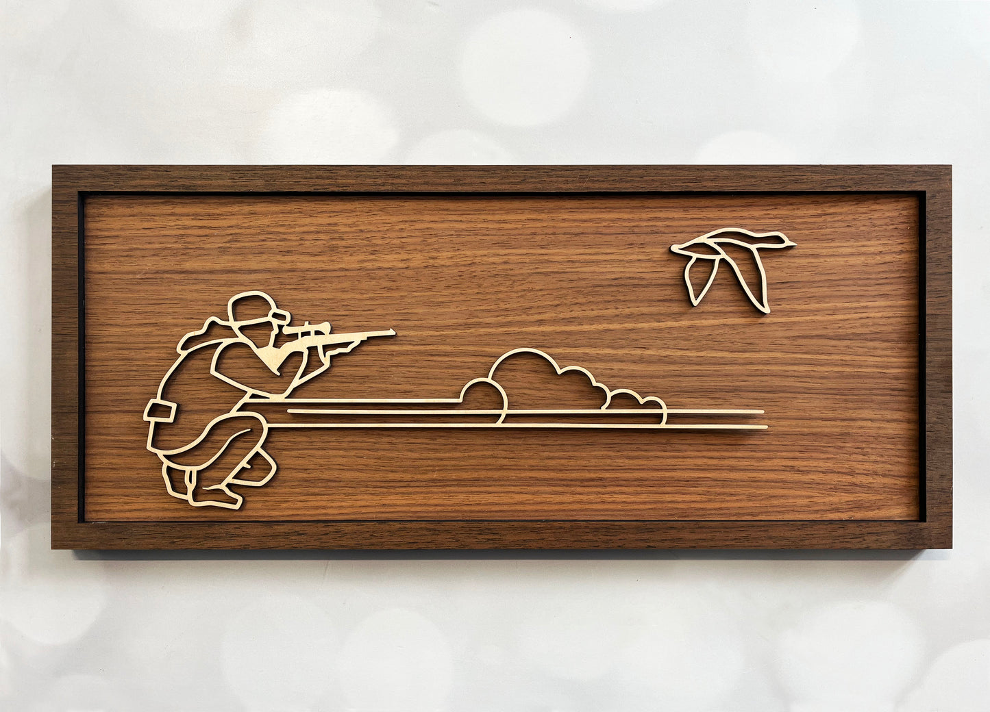 Outdoor Line Art – Minimalist Wooden Wall Decor