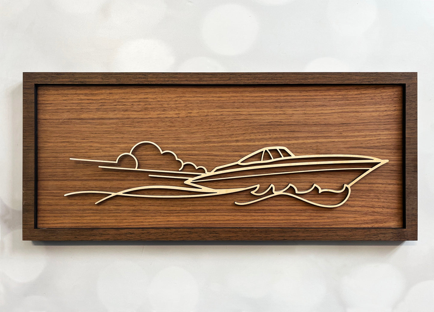 Outdoor Line Art – Minimalist Wooden Wall Decor