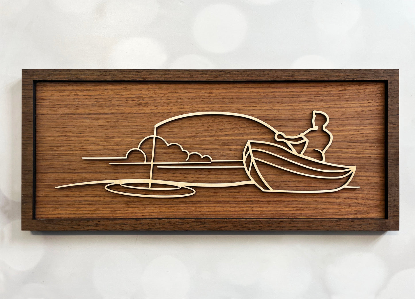Outdoor Line Art – Minimalist Wooden Wall Decor