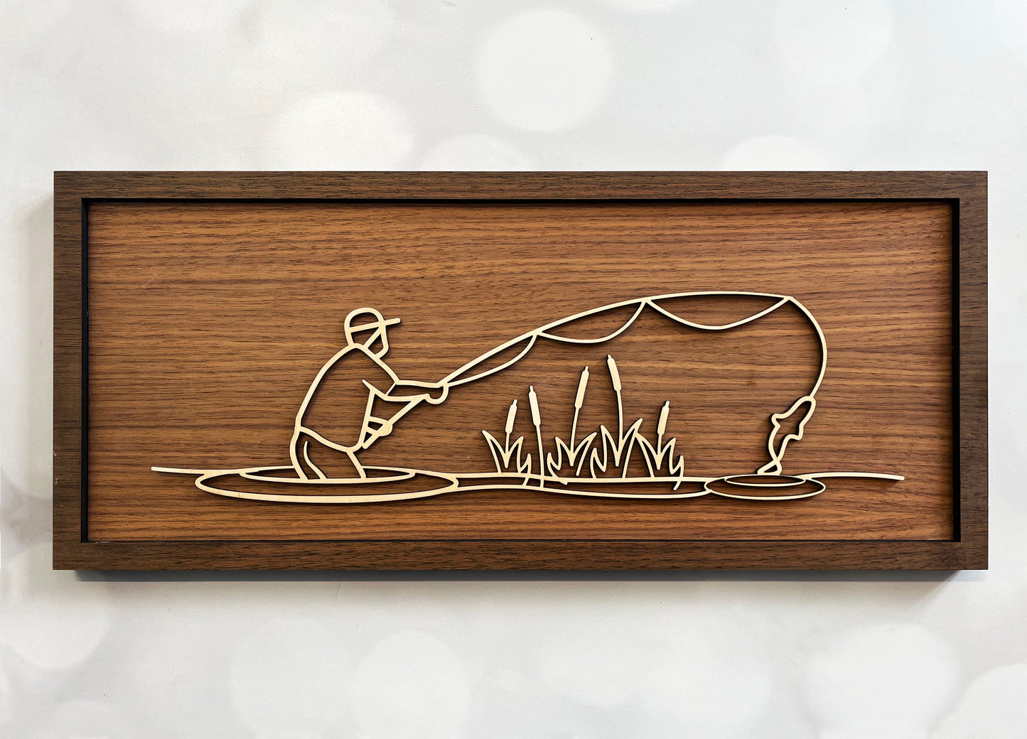 Outdoor Line Art – Minimalist Wooden Wall Decor