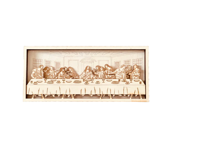 The Last Supper – 6-Layer Laser-Cut Wooden Wall Art