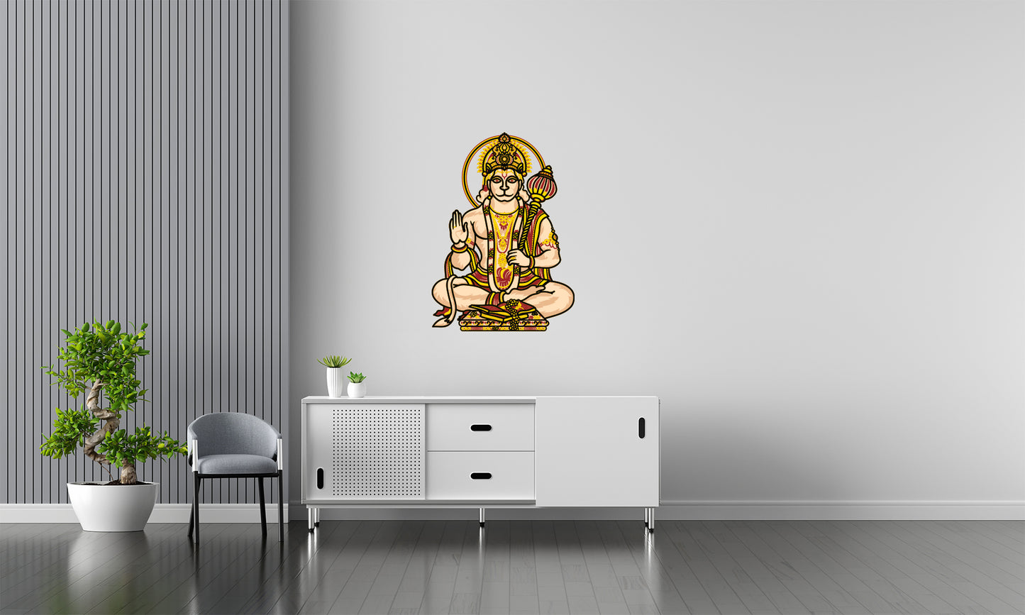 Hanuman Chalisa Wall Art – Laser Cut 3D Hanuman Design | Spiritual Wall Decor NZ
