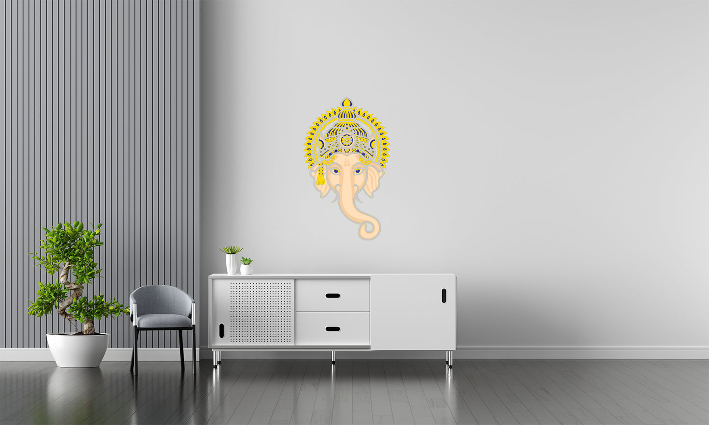 Ganesha God Head Wall Art – Laser Cut 3D Ganesha Design | Spiritual Wall Decor NZ