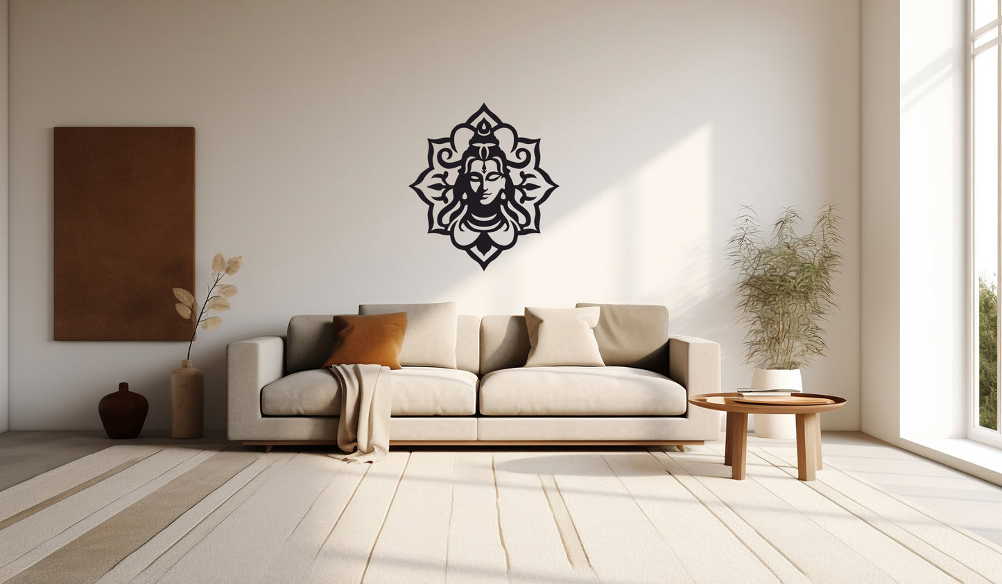 Lord Shiva Mandala Wall Art – Laser Cut Wooden Decor