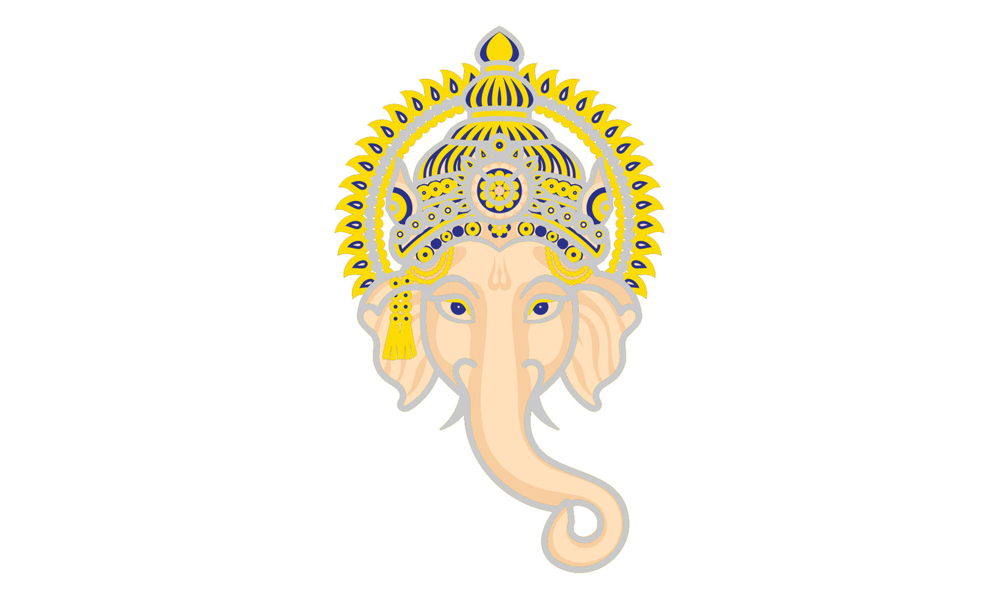 Ganesha God Head Wall Art – Laser Cut 3D Ganesha Design | Spiritual Wall Decor NZ