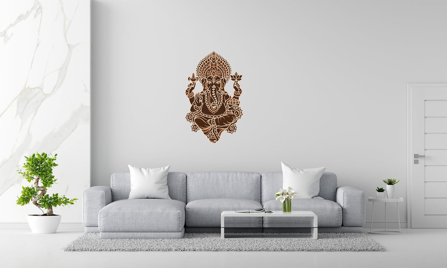 Ganesha Wall Art – Laser Cut 3D Ganesha Mandala Design | Spiritual Wall Decor NZ