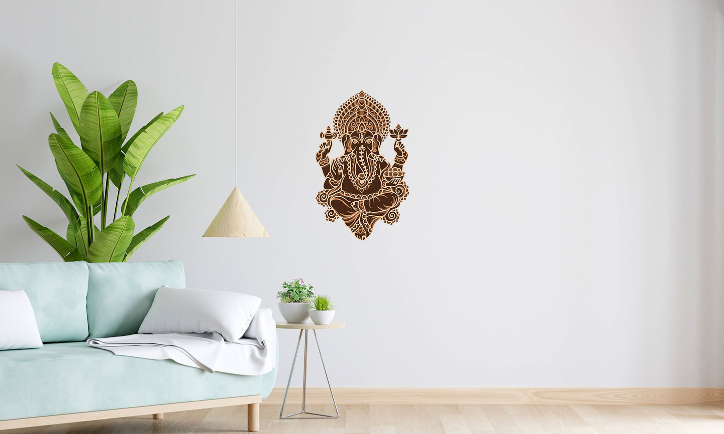 Ganesha Wall Art – Laser Cut 3D Ganesha Mandala Design | Spiritual Wall Decor NZ