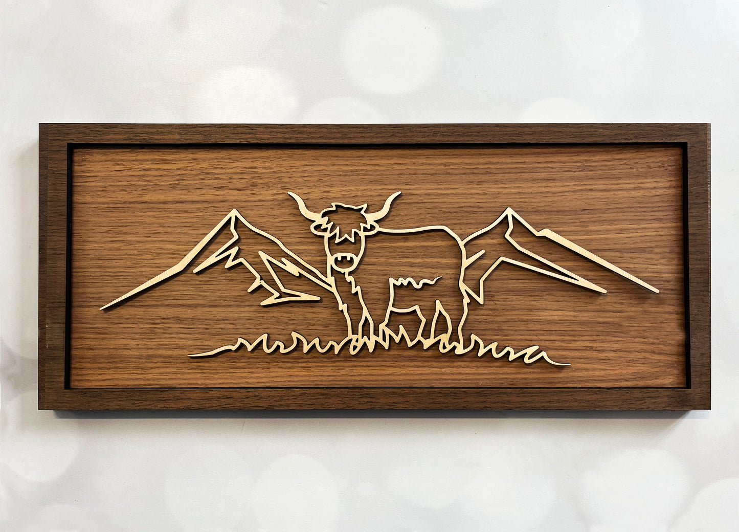 Farm Line Art – Minimalist Wooden Wall Decor