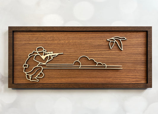 Outdoor Line Art – Minimalist Wooden Wall Decor