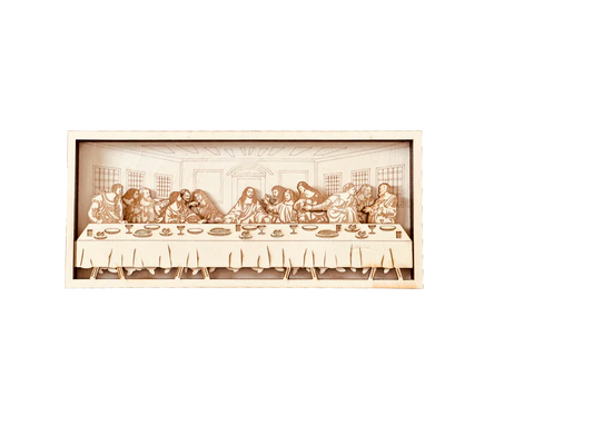 The Last Supper – 6-Layer Laser-Cut Wooden Wall Art