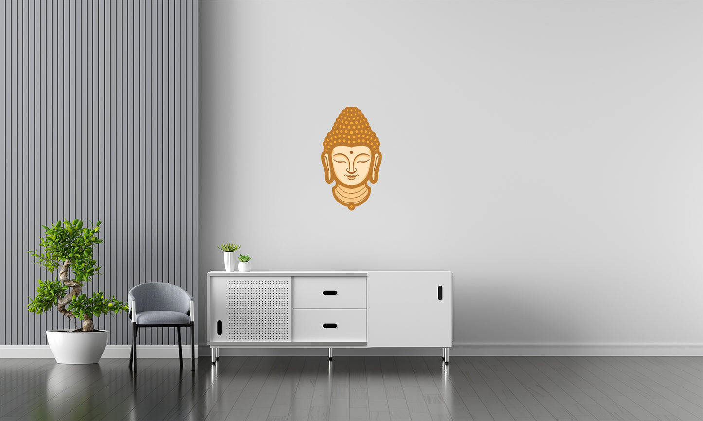 Buddha Head Wall Art – Laser Cut 3D Buddha Mandala Design | Spiritual Wall Decor NZ