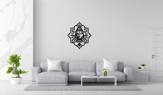 Lord Shiva Mandala Wall Art – Laser Cut Wooden Decor