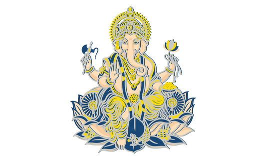 5-Layer Ganesha on Lotus – Laser-Cut Wooden Wall Art