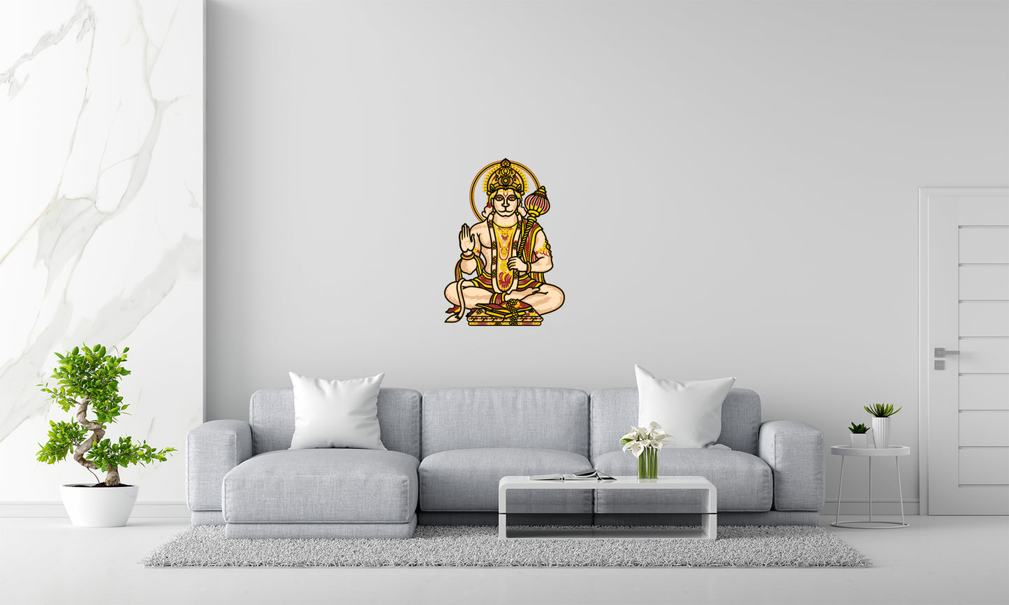 Hanuman Chalisa Wall Art – Laser Cut 3D Hanuman Design | Spiritual Wall Decor NZ